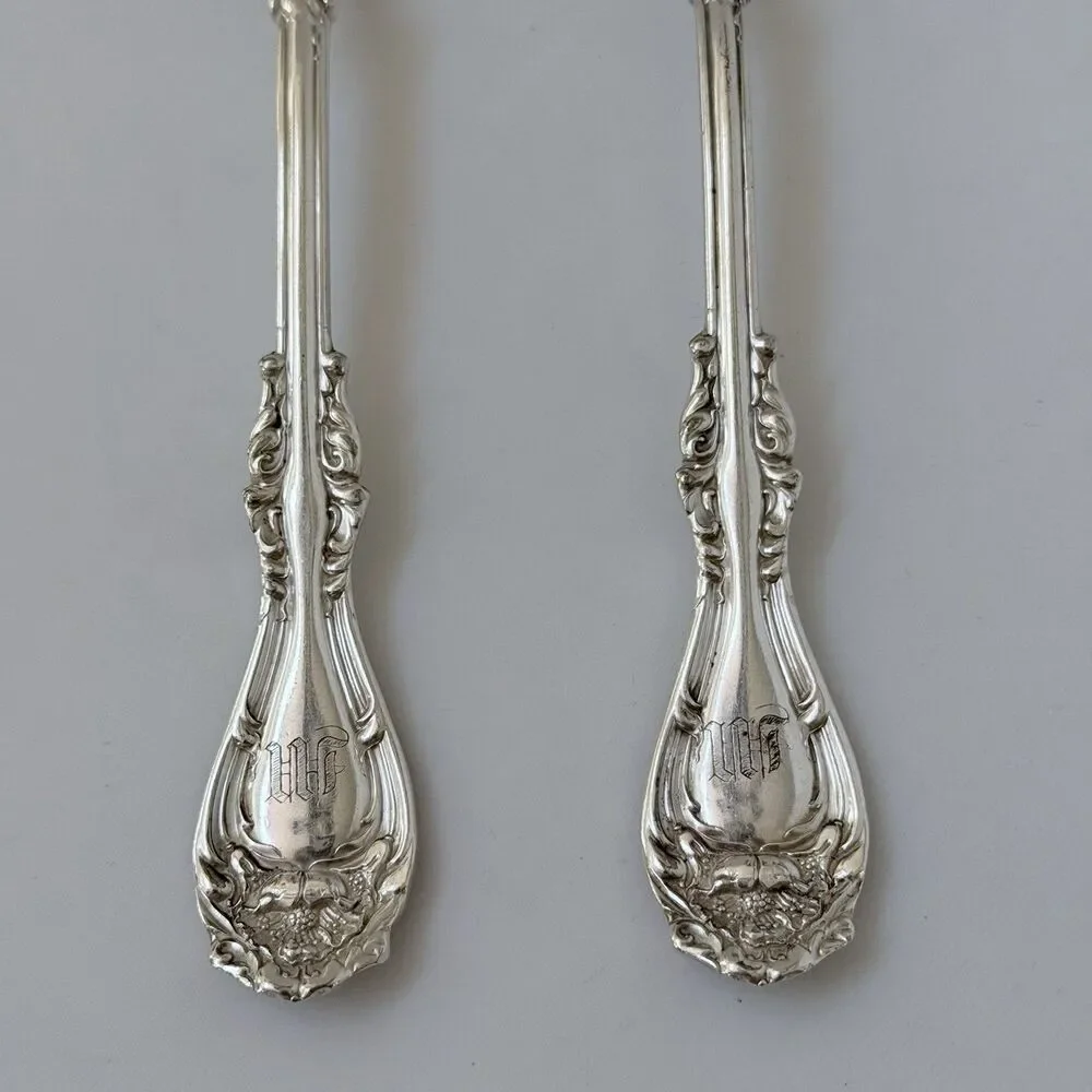 2pc Oneida Hanover Dinner Forks 7 3/8”Silverplate 1901 Wm A Rogers A1 Mono “M”